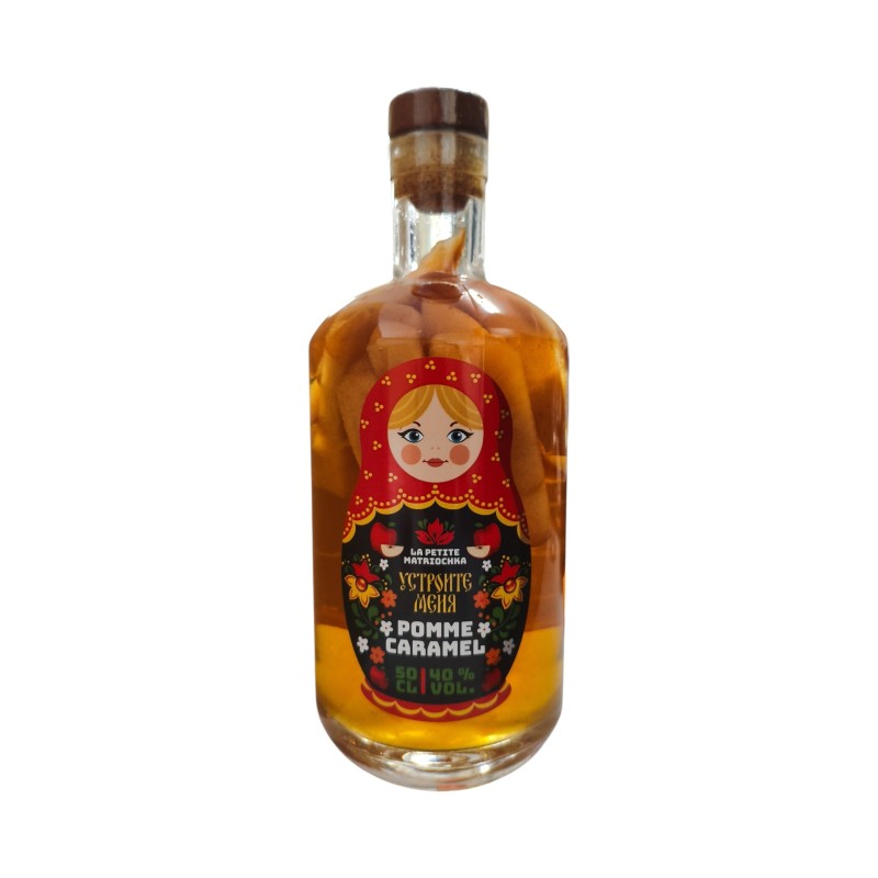 Vodka Pomme Caramel La Petite Matriochka 50cl en verre