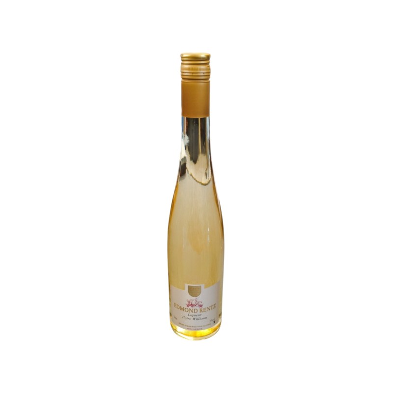 Liqueur Poire William Edmond Rentz bouteille verre premium