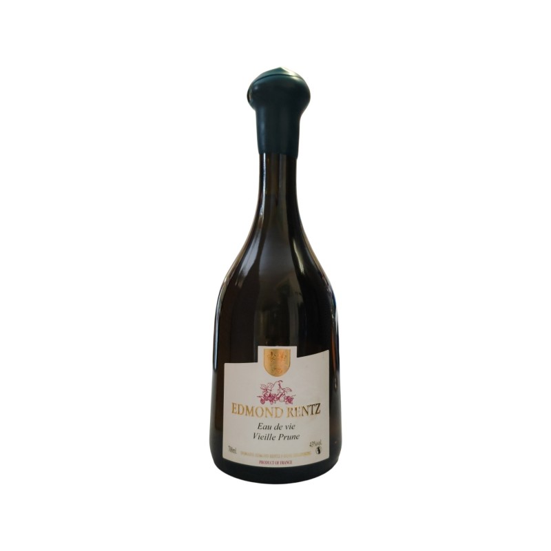 Eau-de-vie EDMOND RENTZ Vieille Prune bouteille verre