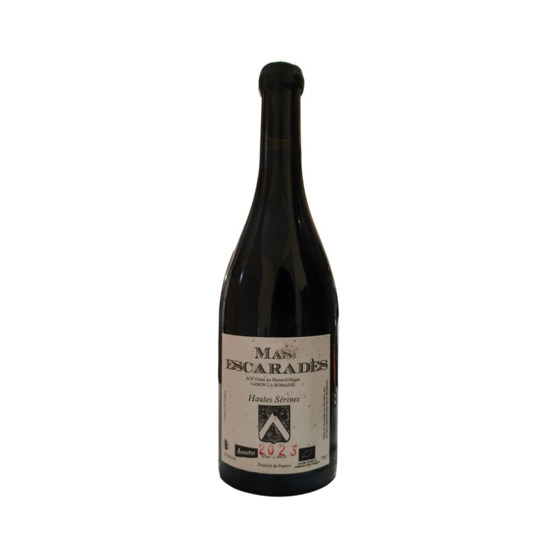 MAS DES ESCARADES Hautes Sérines 2023 vin rouge en verre